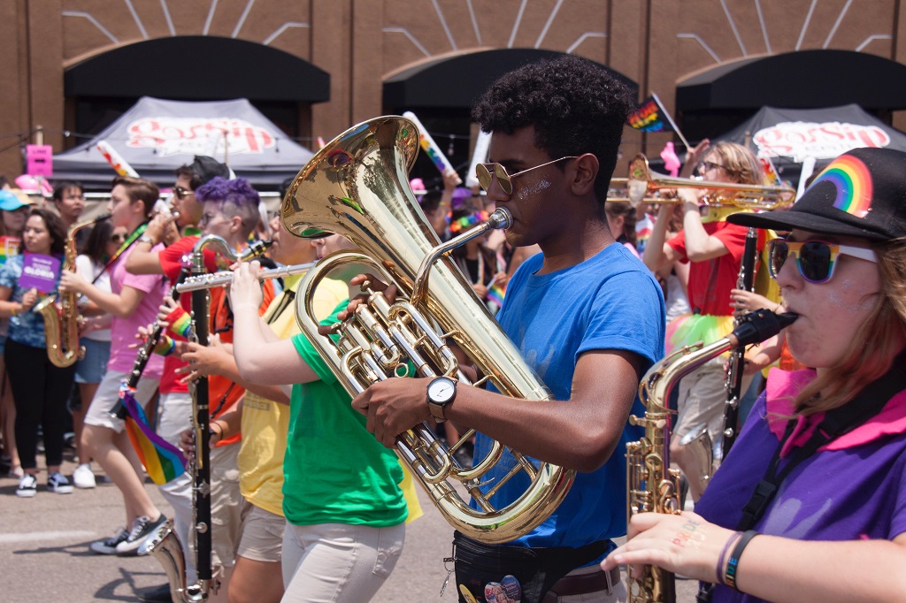 Pride Youth Marching Band in Pride Parade