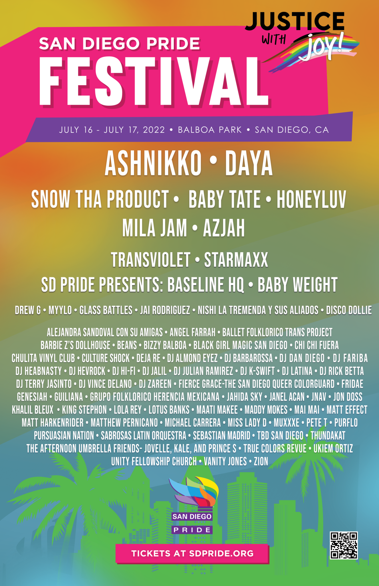 2022 Festival Lineup San Diego Pride