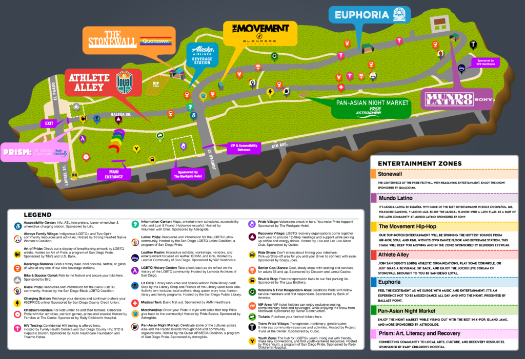 Festival Map San Diego Pride