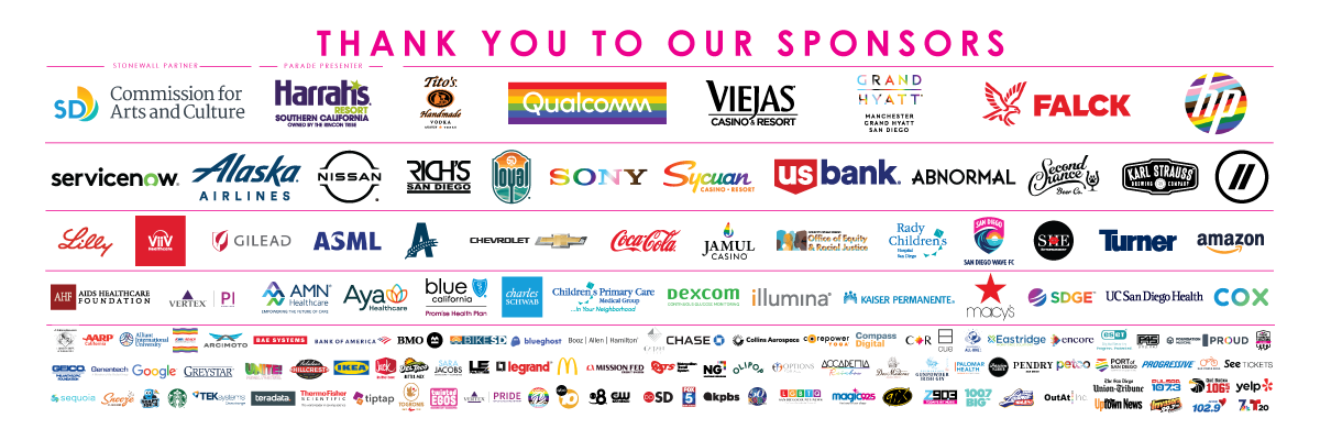 San Diego Pride Sponsor Logos