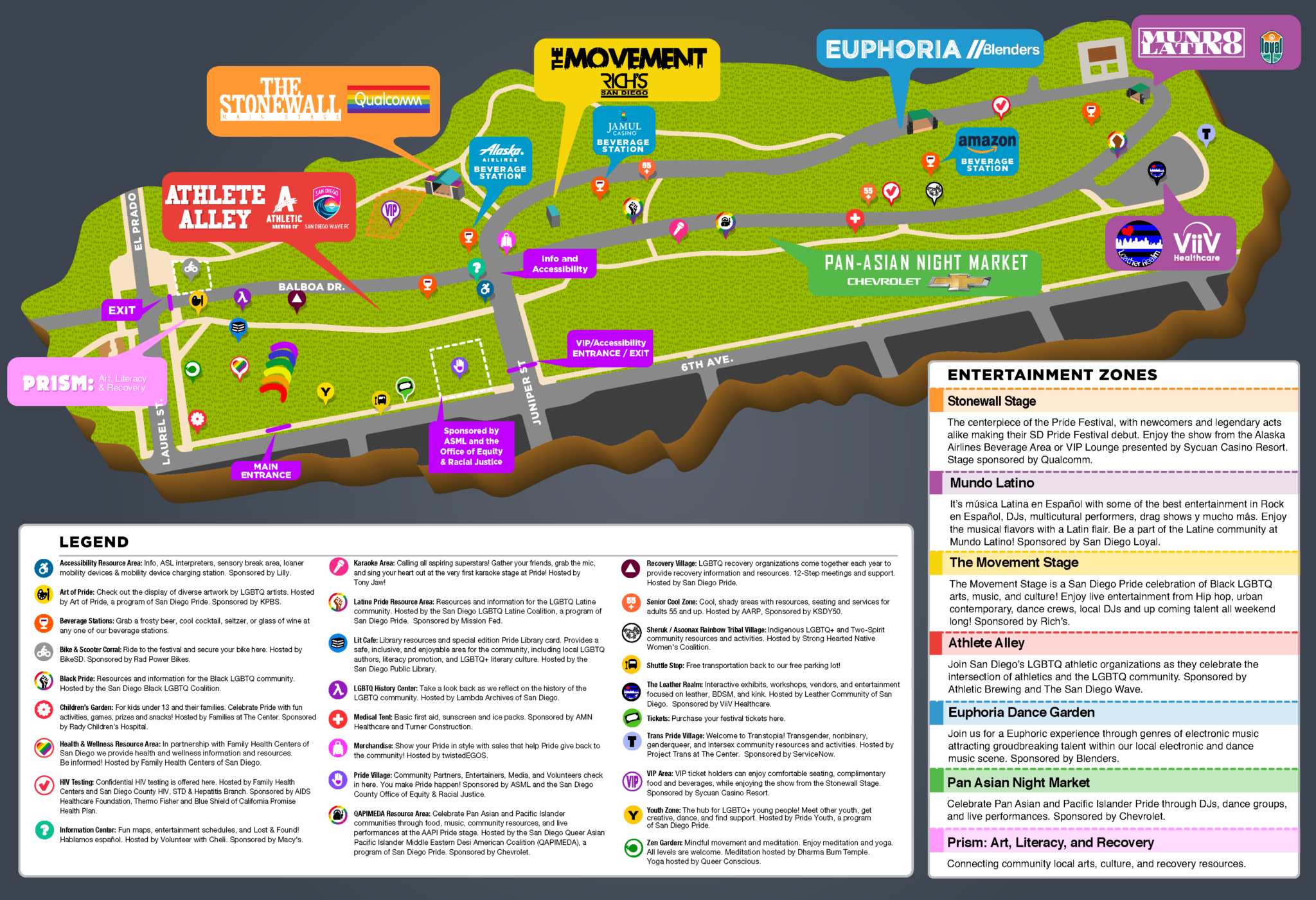 Festival Map San Diego Pride