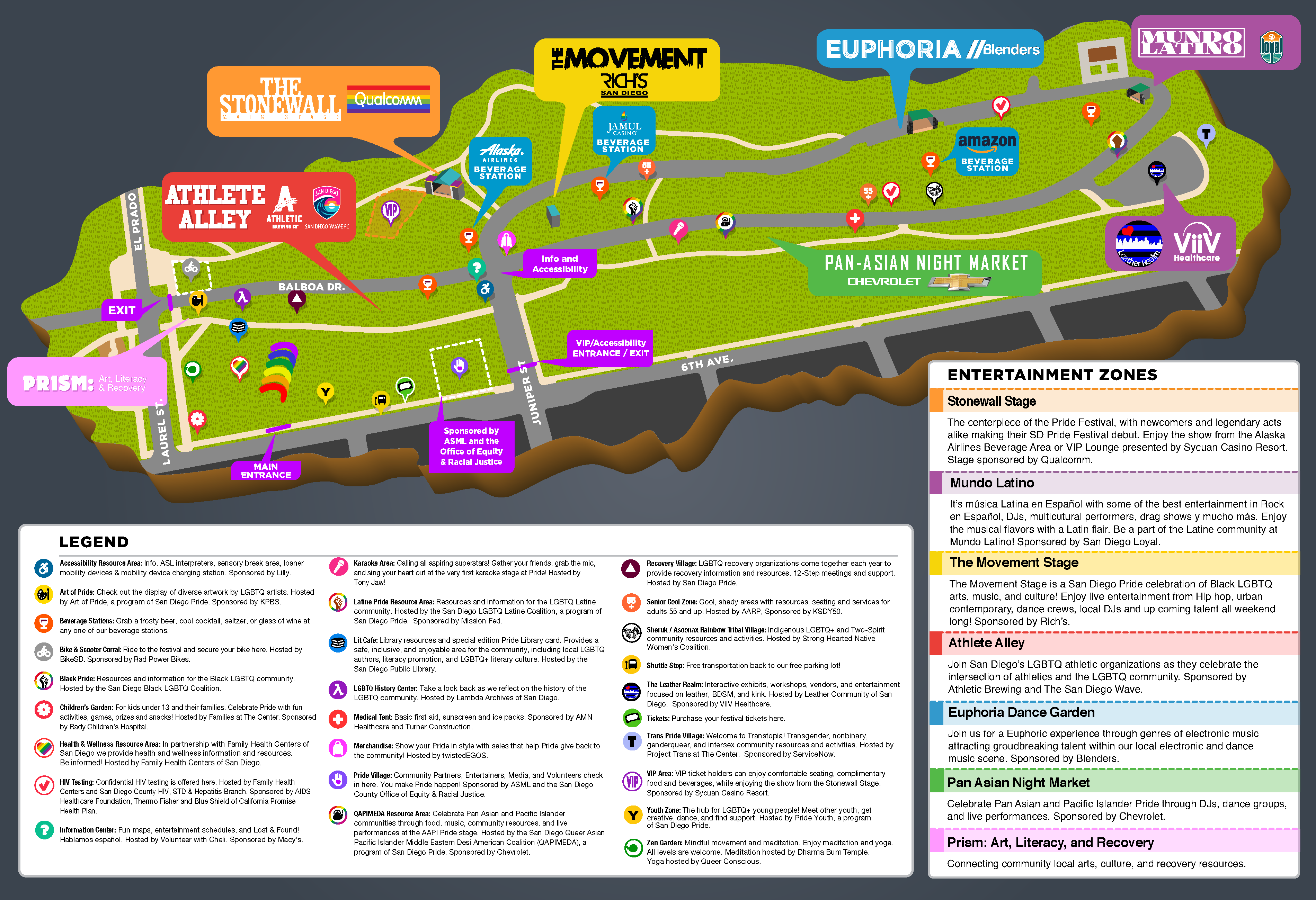 strække Ti værksted Festival Map - San Diego Pride