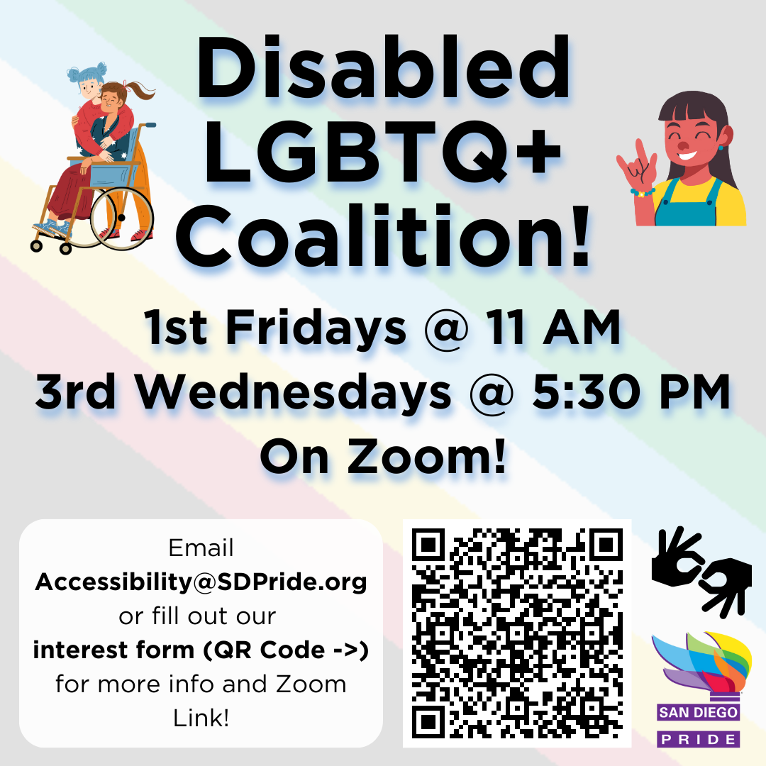 Disabled LGBTQ+ Coalition Flyer