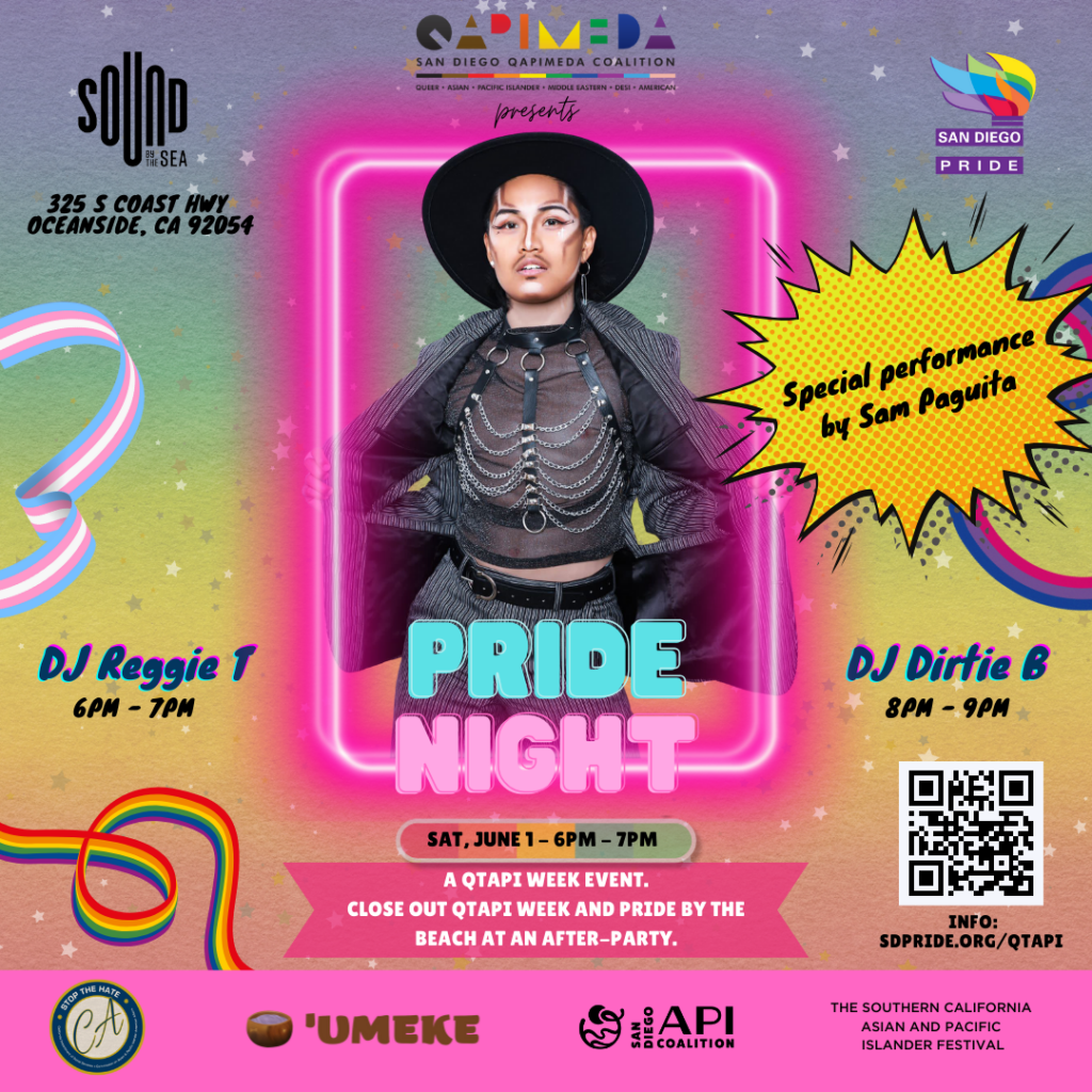 QTAPI Week infographic for Pride Night