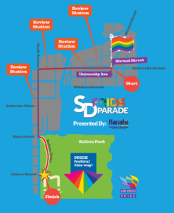 San Diego Pride Parade Map 